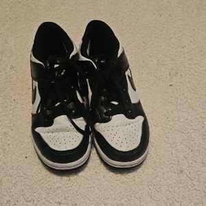 Kids Nike Black and White Dunks